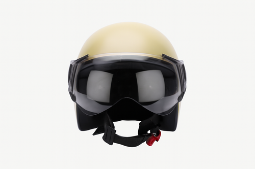 Motorcycle Helmet Dual Visor Matte Yellow